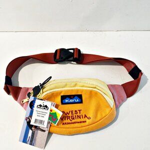KAVU Canvas Spectator Waist Pack Belt Bag Fanny Pack Sweet Sorbet Yellow NEW